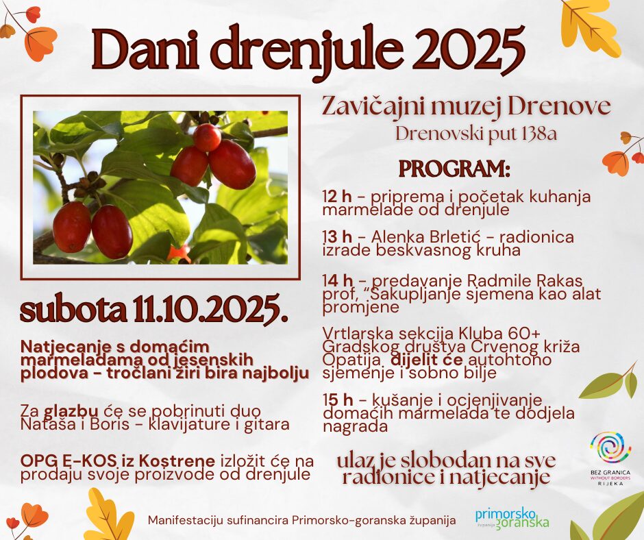 najava manifestacije Dani drenjule 2025